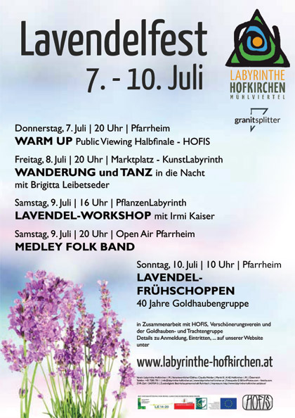 Werbeplakat zum Lavendelfest in Hofkirchen i.M.